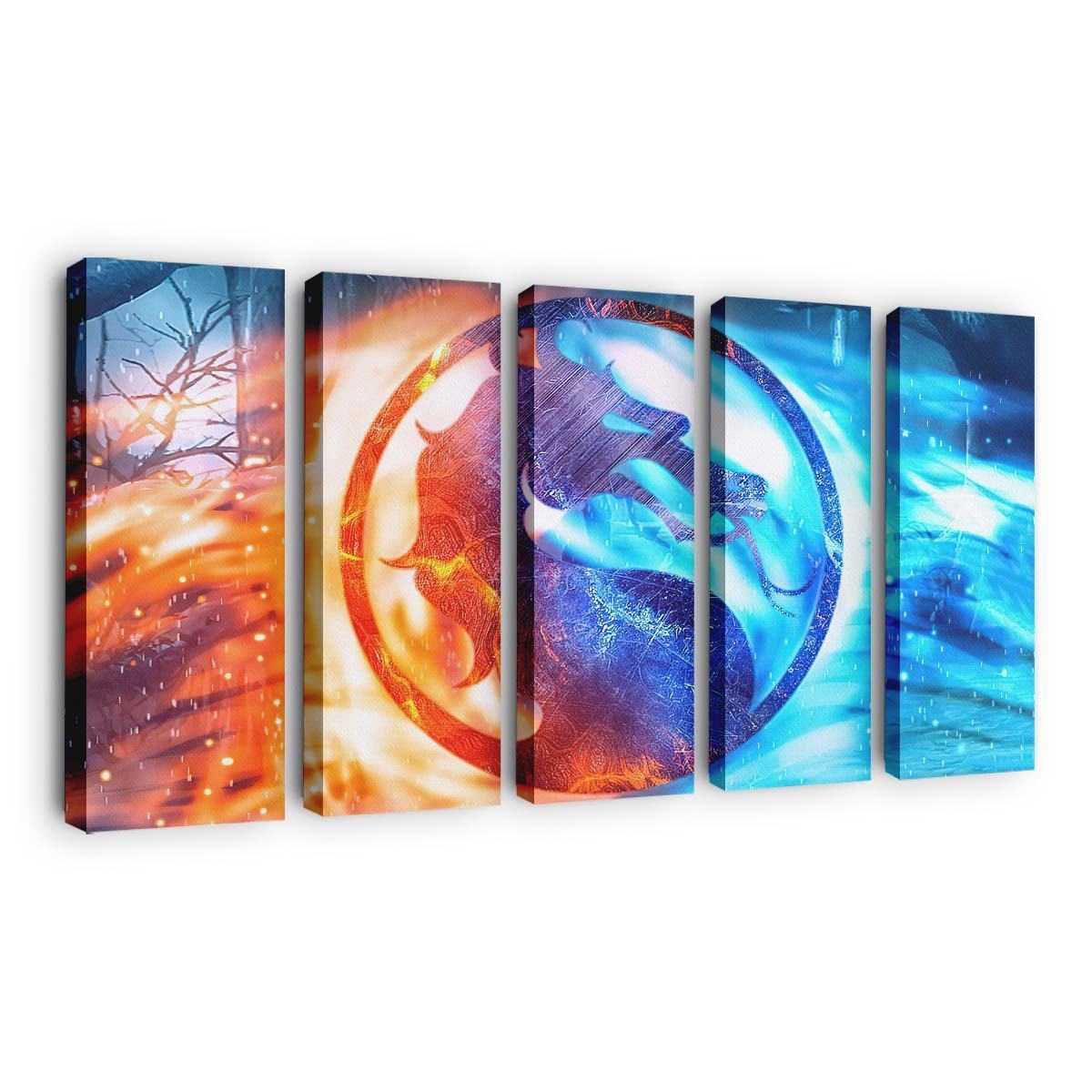 mortal kombat movie fire and ice logo 4k kv